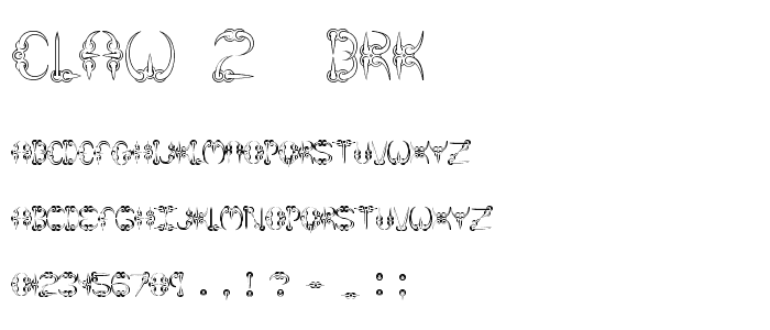 CLAW 2 -BRK- font